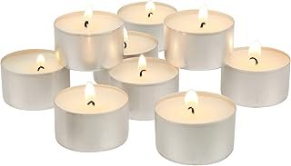 Stonebriar Unscented Long Burning White Tealight Candles, Bulk Pack, 6-7...