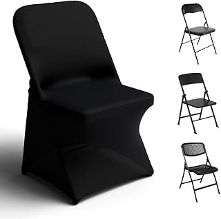 Trlyc Spandex Folding Chair Covers 100 Pcs Universal Fitted Stretchy Din...