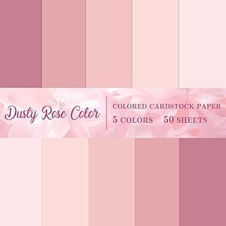 50 Sheet 8.5 x 11 Inch Dusty Rose Card Stock Paper Thick Paper Cards Col...
