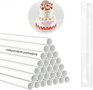 15PCS 9.5 Inch White Plastic Cake Dowel Rods for Tiered Cake Pillars Con...