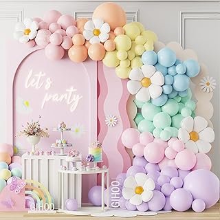 Daisy Pastel Balloon Garland Kit 157pcs Pastel Macaron Balloon Arch Kit ...