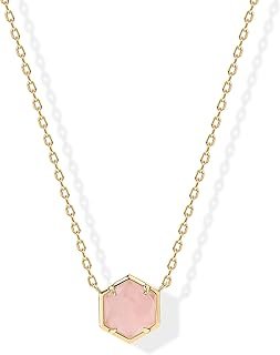 PAVOI 14K Gold Plated Gemstone Pendant Necklace | Dainty Chain Necklaces...