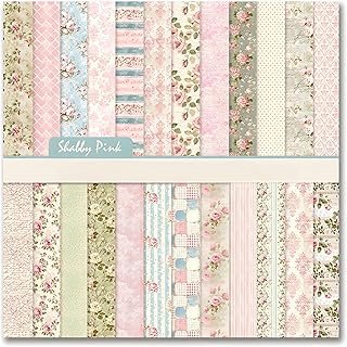 VIVIQUEN Spring Floral 12x12 Inch Scrapbook Paper – 24 Double-Sided Vint...