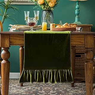 Velvet Table Runner Soft Decorative Luxurious Solid 72 Inches Long Table...