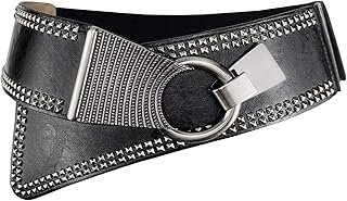 Women's Fashion Vintage Wide Waist Belt Elastic Stretch Cinch Belts With...