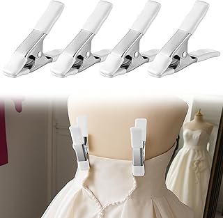 LemonRoad 4 Pack Dress Clips Clothing Clamps for Fitting Bridal Seamstre...