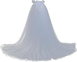 Women 5-Layers Tulle Tutu Long Train Skirts Wedding Party Cocktail Prom ...