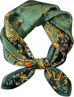 100% Mulberry Silk Square Scarf for Hair-25.6