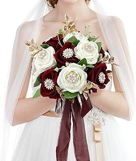Wedding Bouquets for Bride - Pre-Made Luxury Artificial Bridal Bouquets ...