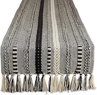 DII Farmhouse Braided Stripe Table Runner Collection, 15x108 (15x113, Fr...