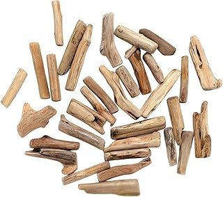 20Pcs Natural Driftwood Pieces - Mixed-Size Beach Decor for DIY Crafts |...