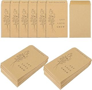 Whaline 200 Pack Wedding Favor Seed Packets Spring Summer Self-Adhesive ...