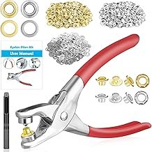 803Pcs Grommet Eyelet Pliers Kit, 1/4 Inch Grommet Tool Kit with 800 Met...