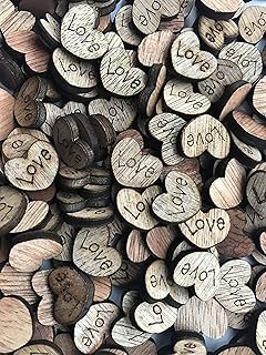 200pcs Rustic Wooden Love Heart Wedding Table Scatter Decoration Crafts ...