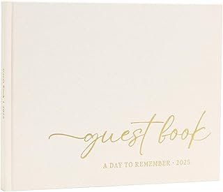 Elegant Guest Book for Wedding Reception, Beautiful Guestbook for Baby S...