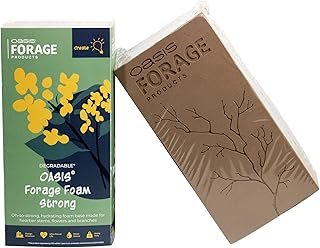 Oasis Forage Floral Foam Strong | Securely Holds Branches and Big Stems ...