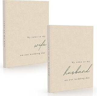 Wedding Vow Books His and Hers - 2 Pack Personalized His & Hers Book - L...