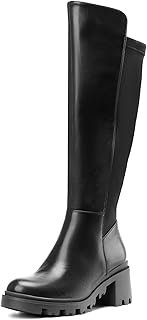 Women's Knee High Boots, Comfortable Platform Round Toe Stretch Boots fo...