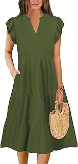 Summer Dresses for Women 2025 Elegant Classy Casual Plus Size Spring Mid...