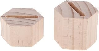 2pcs Plain Wooden Wedding Jewelry Display Stand Holder Show Decoupage