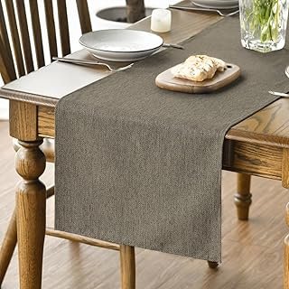 Artoid Mode Coffee Brown Table Runner, Seasonal Fall Washable Kitchen Di...