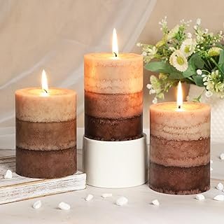 Coffee Pillar Candles, Aromatherapy Scented Candles, 35+ Hours Burn Long...
