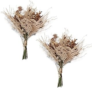 2 Pack Boho Artificial Flowers Plants Bouquet Decoration 13.8inch, Fake ...