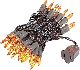 Novelty Lights 11 Feet 50 Bulbs Traditional Incandescent Mini Lights, Am...