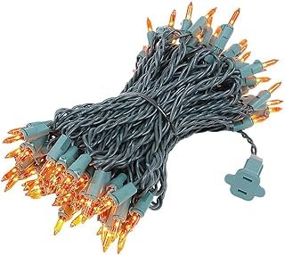Novelty Lights 50 Feet 100 Bulbs Traditional Incandescent Mini Lights, A...