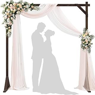 7.2FT Wooden Wedding Arch Square Wood Arches Arbor Backdrop Stand for Ce...