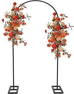 Queension Arch Backdrop Stand 6.6FT, Metal Wedding Arch with Base for Ce...