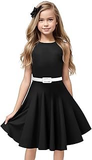 Girls Vintage Dress 50s Retro Twirling Special Occasion Dresses Size 6-1...
