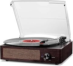 Vinyl Record Player Turntable with Built-in Bluetooth Receiver & 2 Stere...