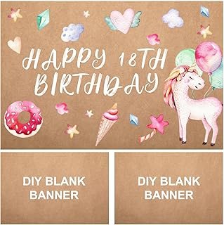 3 Pcs Large Blank Kraft Paint Paper Banners DIY Blank Banners for Indoor...