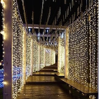 Geanmoki 306 LED Window Curtain String Light Wedding Party Home Garden B...