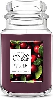 Yankee Candle Cranberry Chutney, Fall Scented Candle, 22oz Large Jar wit...