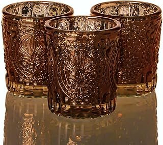 WGV Rustic Copper Vintage Primrose Votive Candle Holder 2.75