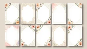 16 Muslim Wedding Invitation Background Designs with Elegant Patterns