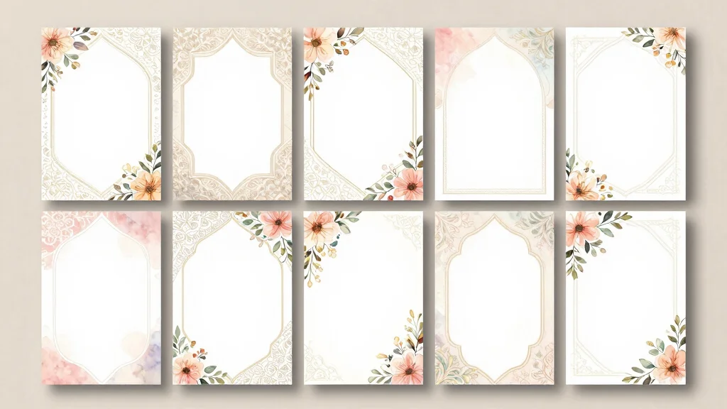 16 Muslim Wedding Invitation Background Designs with Elegant Patterns