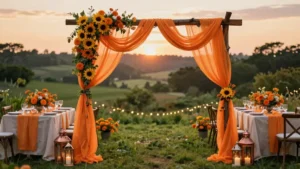 16 Orange Wedding Colors Combinations for Bold Couples