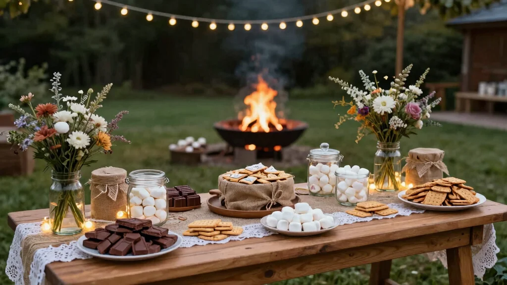 18 S'mores Bar Wedding Ideas for Cozy Outdoor Receptions