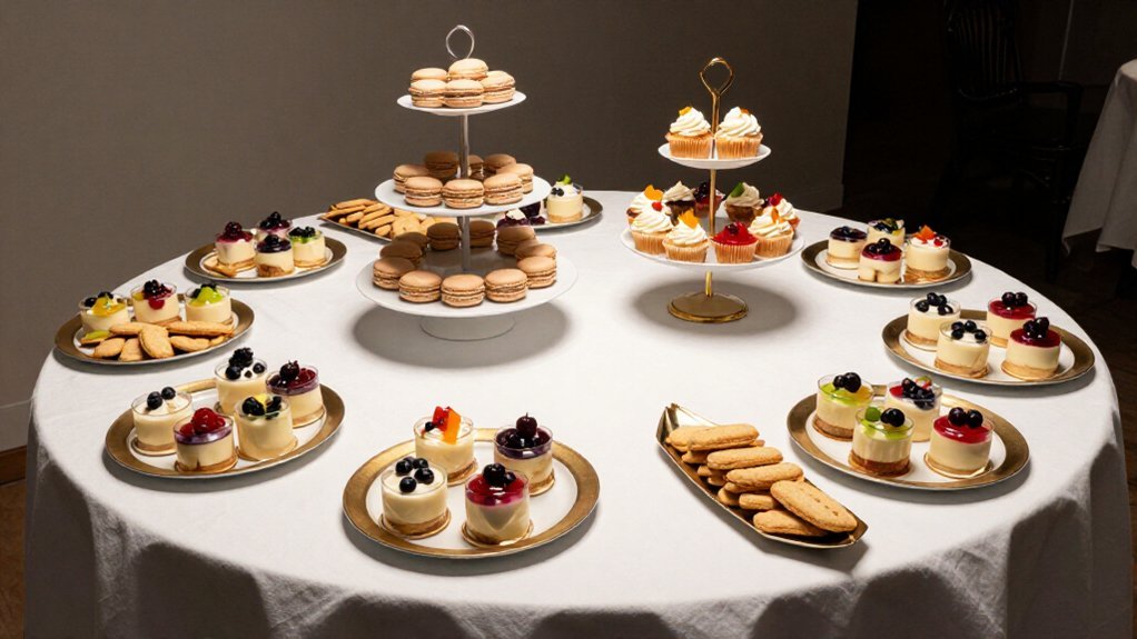 6 foot to 8 foot dessert table layout