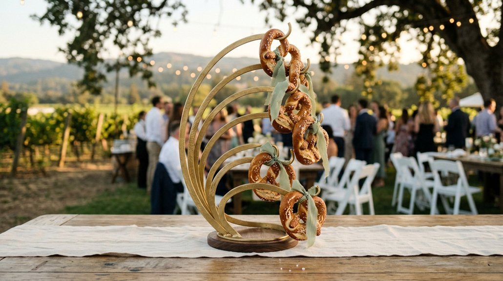 best wedding pretzel displays