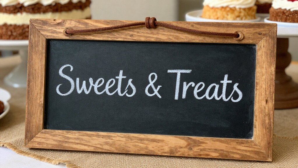 chalkboard signs rustic details