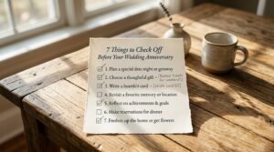checklist items for anniversary