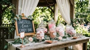 five wedding candy bar palettes