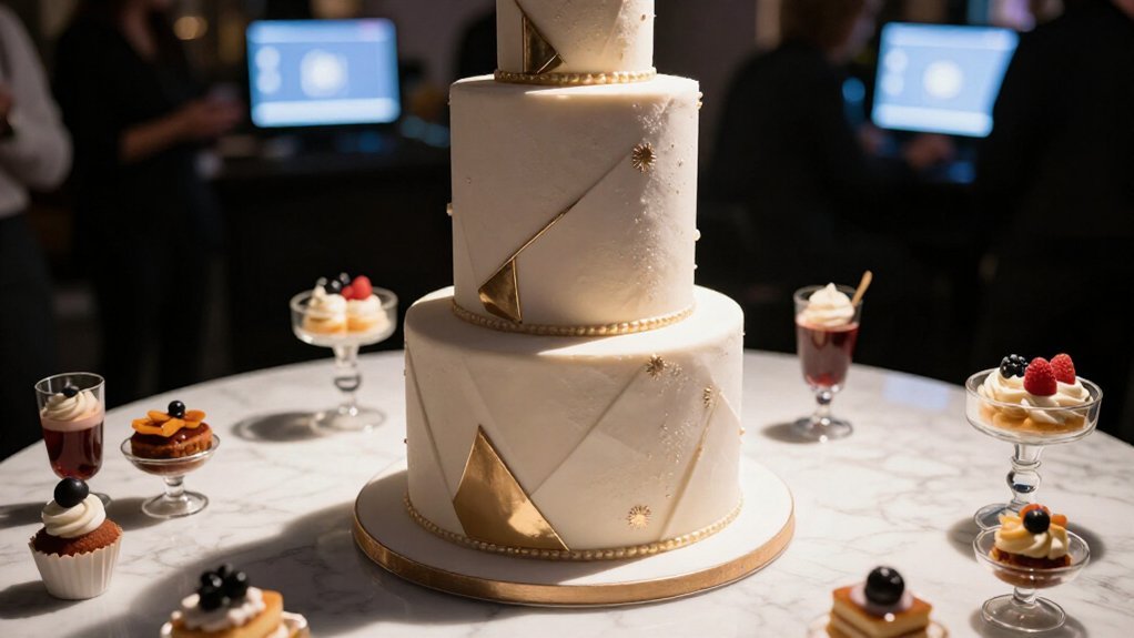 hybrid cake and grazing dessert display
