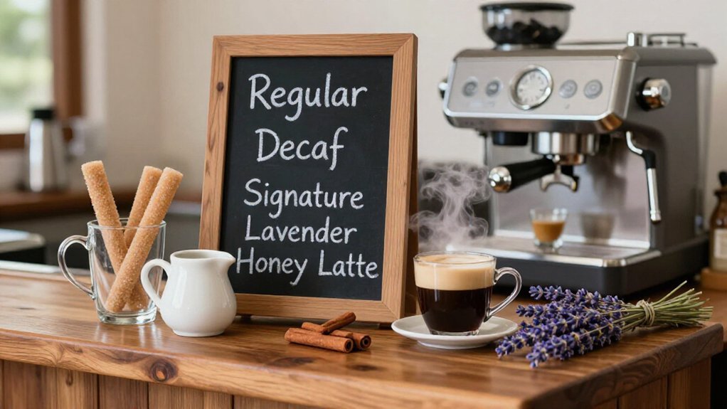 regular decaf signature drinks menu