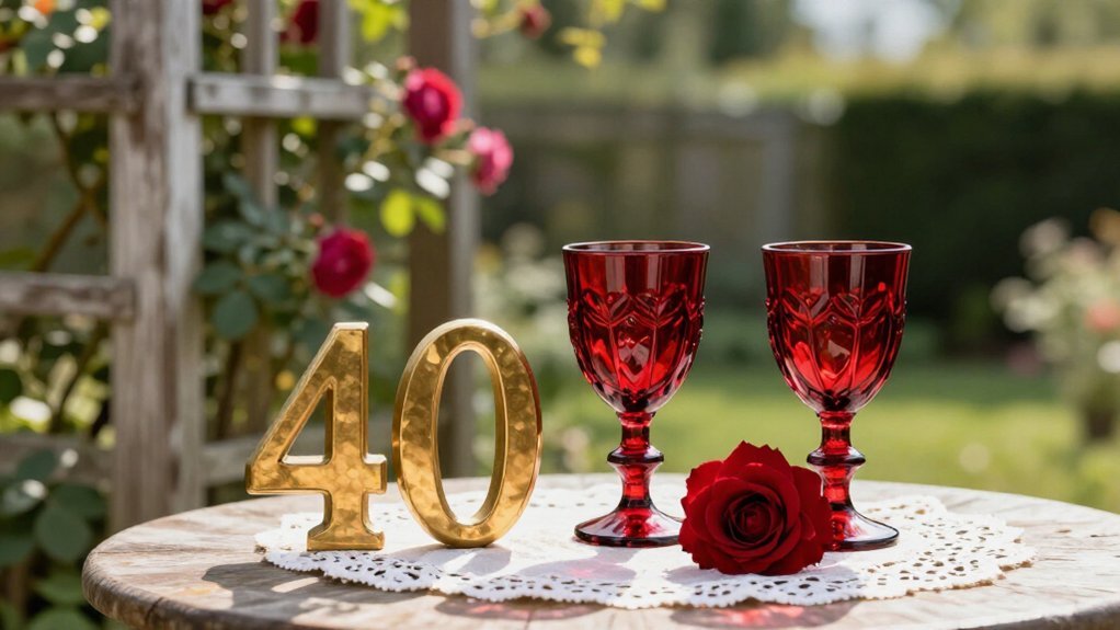 ruby anniversary celebration crimson ruby gifts vows or getaway