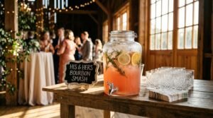 self serve bar wedding concept